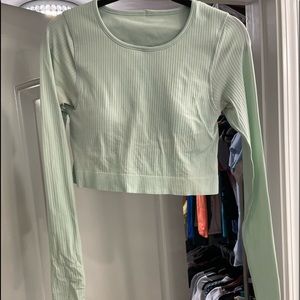 LuLu Lemon Eb To Street cropped long sleeve shirt